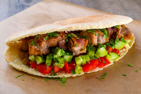 Crispy Pork Pitta Pockets